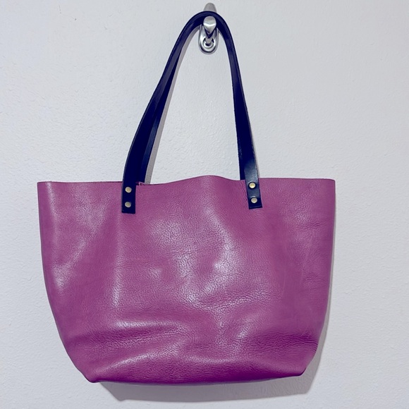 Portland Leather (PLG) Class Tote, Large, Mulberry - Picture 2 of 5